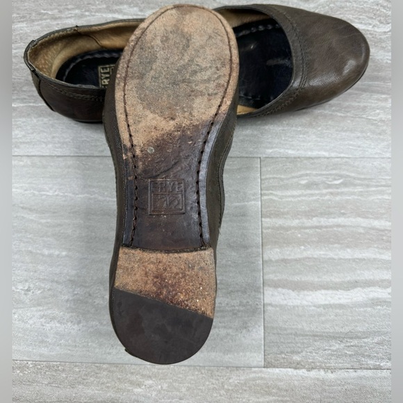 Frye Carson Round Toe Leather Sole Ballet Flats 7B - Picture 10 of 13